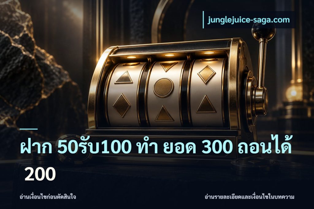 ฝาก 50รับ100 ทํา ยอด 300 ถอนได้ 200
