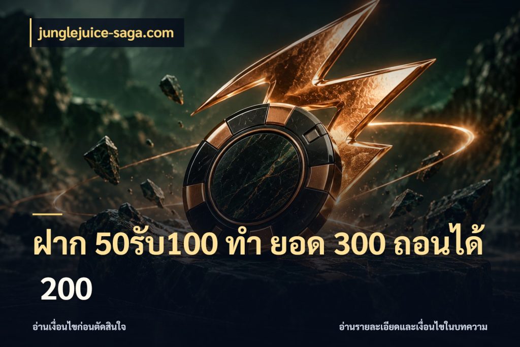 ฝาก 50รับ100 ทํา ยอด 300 ถอนได้ 200