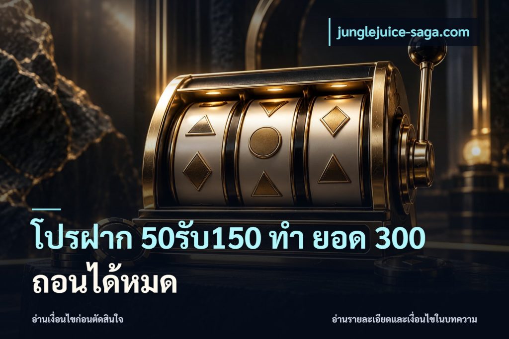 โปรฝาก 50รับ150 ทํา ยอด 300 ถอนได้หมด