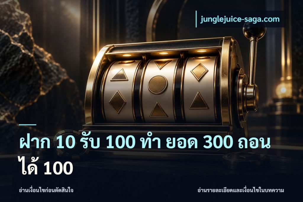ฝาก 10 รับ 100 ทํา ยอด 300 ถอนได้ 100