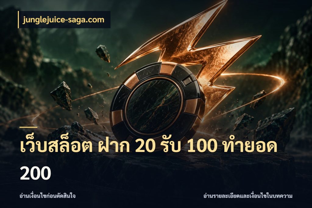 เว็บสล็อต ฝาก 20 รับ 100 ทำยอด 200