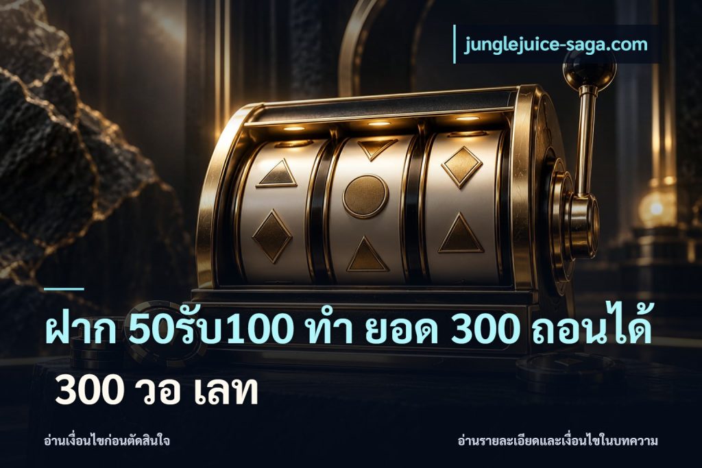 ฝาก 50รับ100 ทํา ยอด 300 ถอนได้ 300 วอ เลท