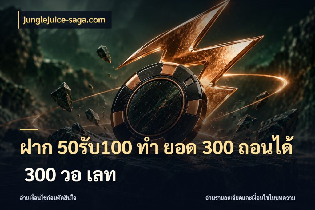 ฝาก 50รับ100 ทํา ยอด 300 ถอนได้ 300 วอ เลท