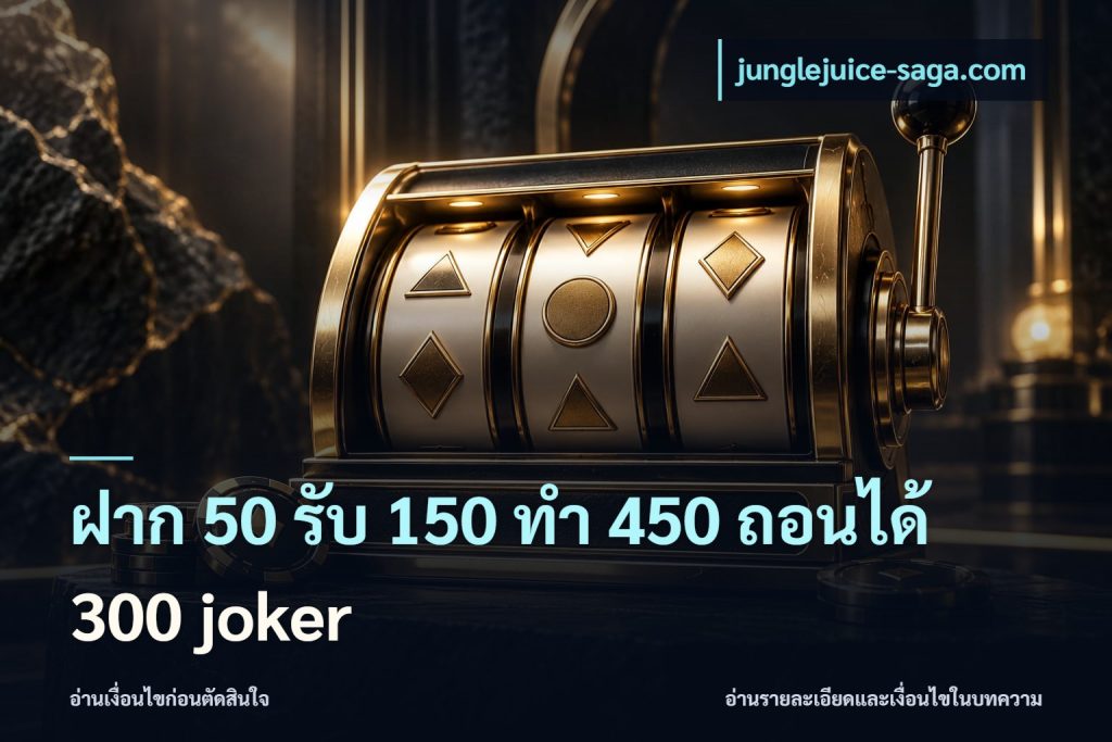 ฝาก 50 รับ 150 ทํา 450 ถอนได้ 300 joker