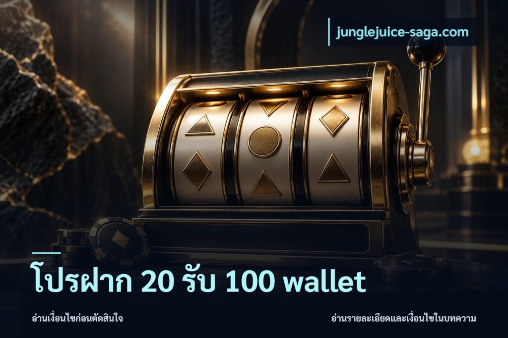 โปรฝาก 20 รับ 100 wallet