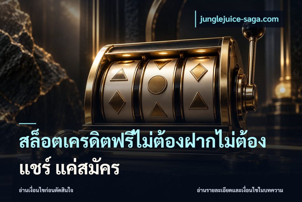 สล็อตเครดิตฟรีไม่ต้องฝากไม่ต้องแชร์ แค่สมัคร