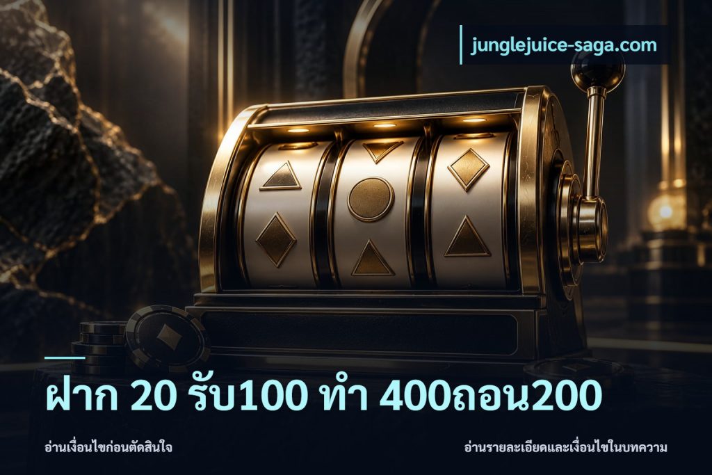 ฝาก 20 รับ100 ทํา 400ถอน200