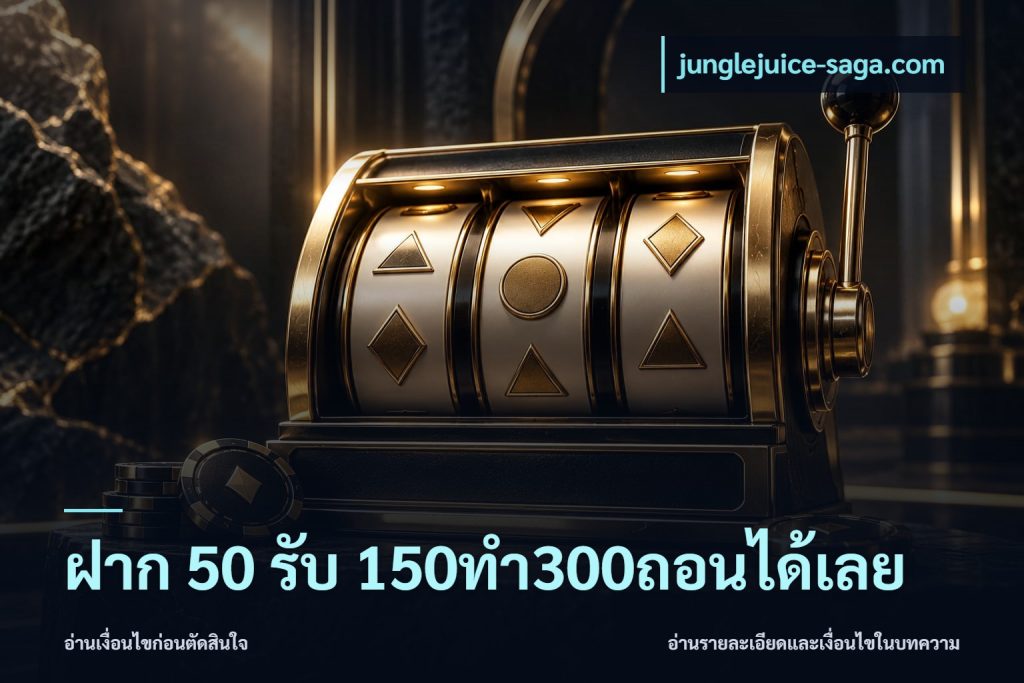 ฝาก 50 รับ 150ทำ300ถอนได้เลย