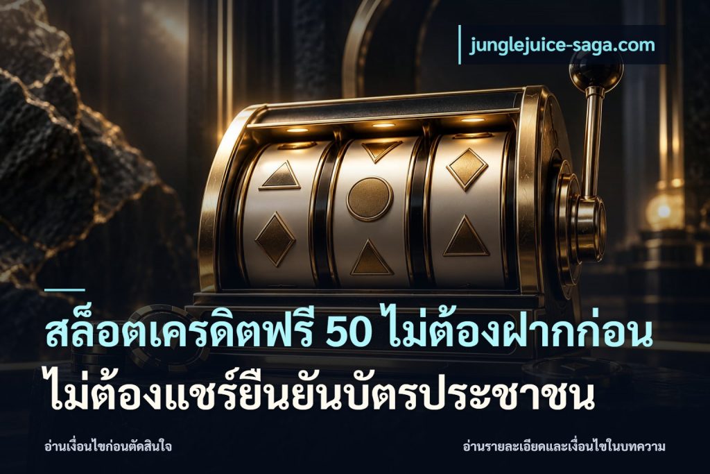 สล็อตเครดิตฟรี 50 ไม่ต้องฝากก่อนไม่ต้องแชร์ยืนยันบัตรประชาชน