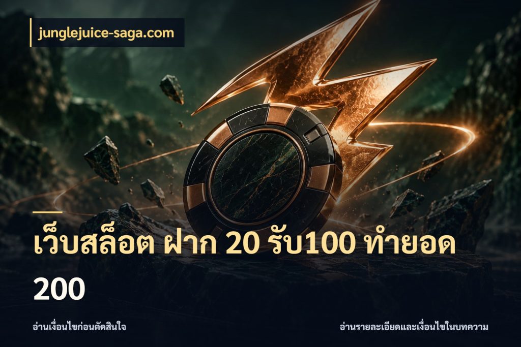 เว็บสล็อต ฝาก 20 รับ100 ทำยอด 200