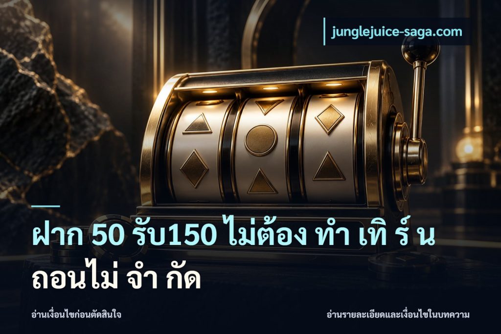 ฝาก 50 รับ150 ไม่ต้อง ทํา เทิ ร์ น ถอนไม่ จํา กัด