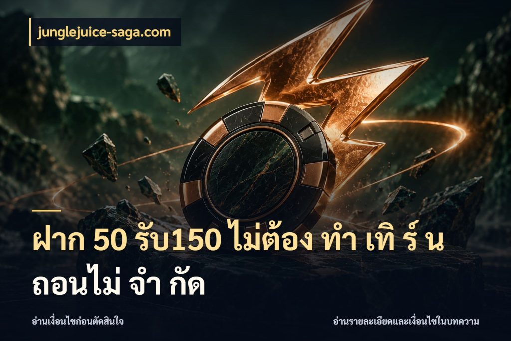ฝาก 50 รับ150 ไม่ต้อง ทํา เทิ ร์ น ถอนไม่ จํา กัด
