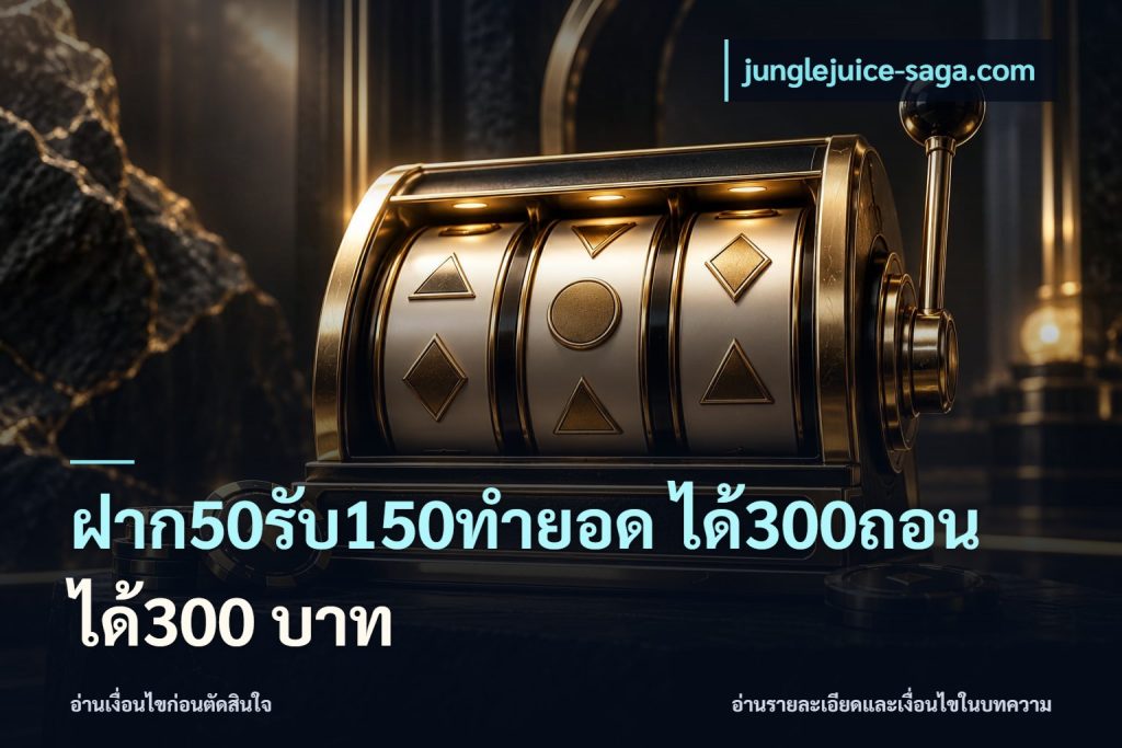 ฝาก50รับ150ทํายอด ได้300ถอนได้300 บาท