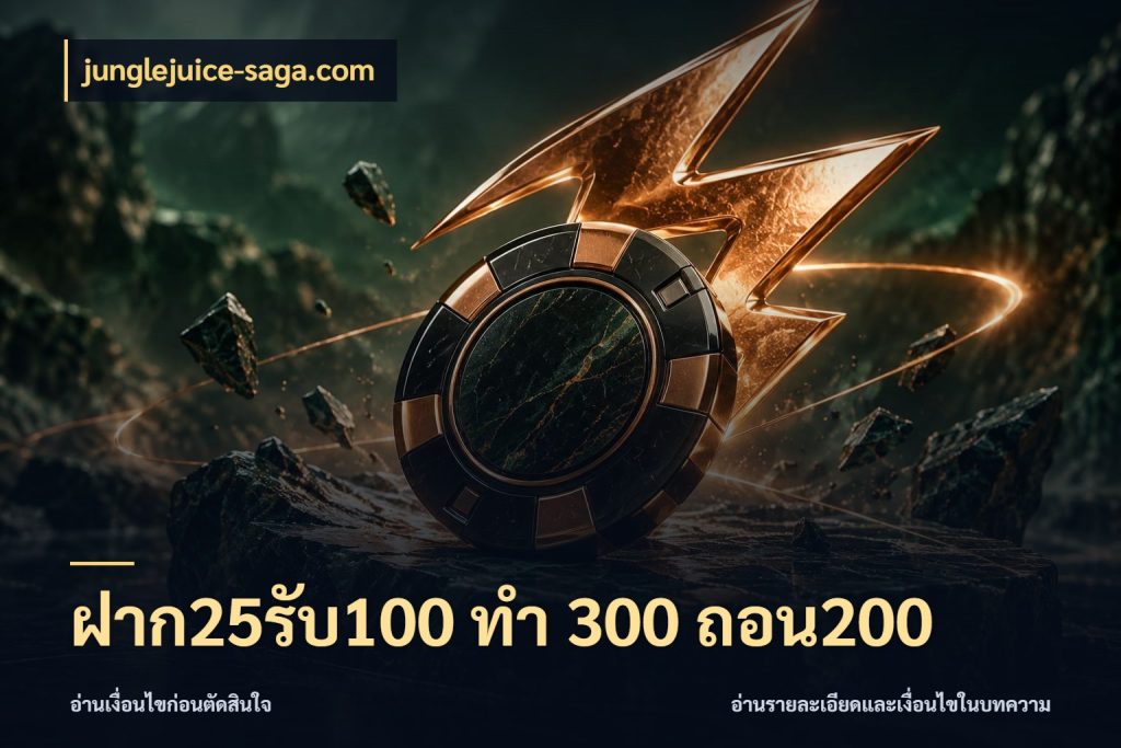 ฝาก25รับ100 ทํา 300 ถอน200