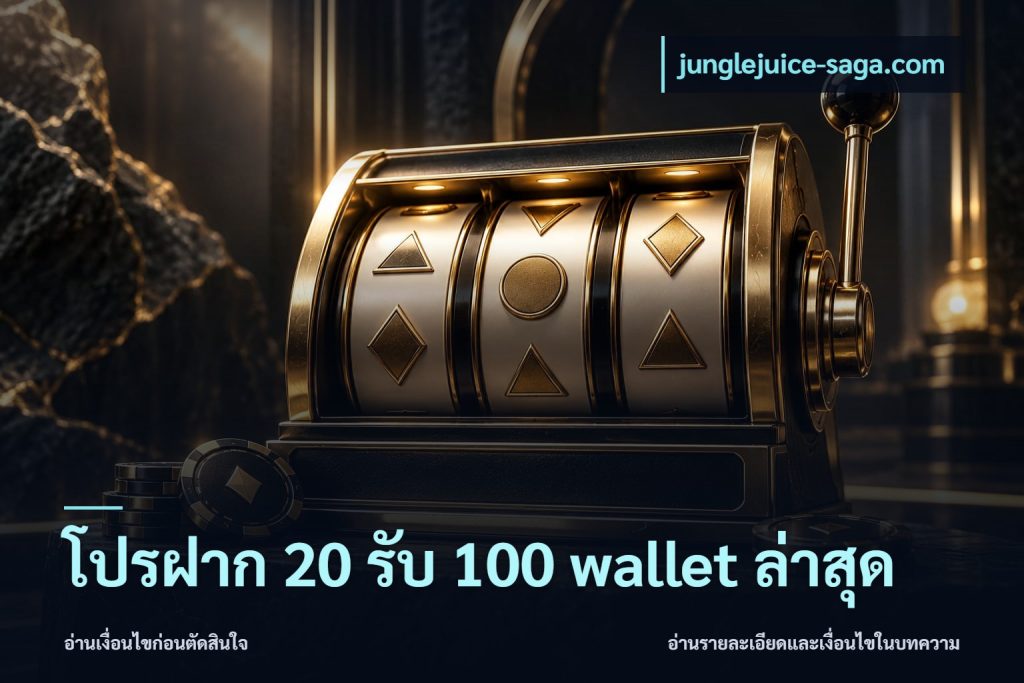 โปรฝาก 20 รับ 100 wallet ล่าสุด