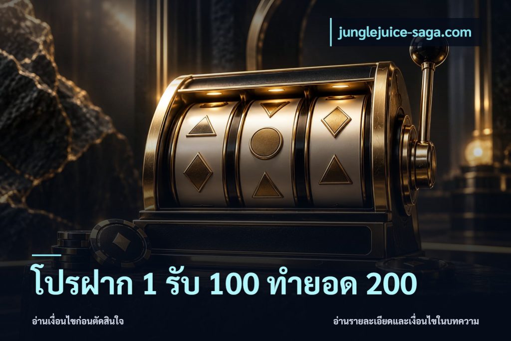 โปรฝาก 1 รับ 100 ทำยอด 200
