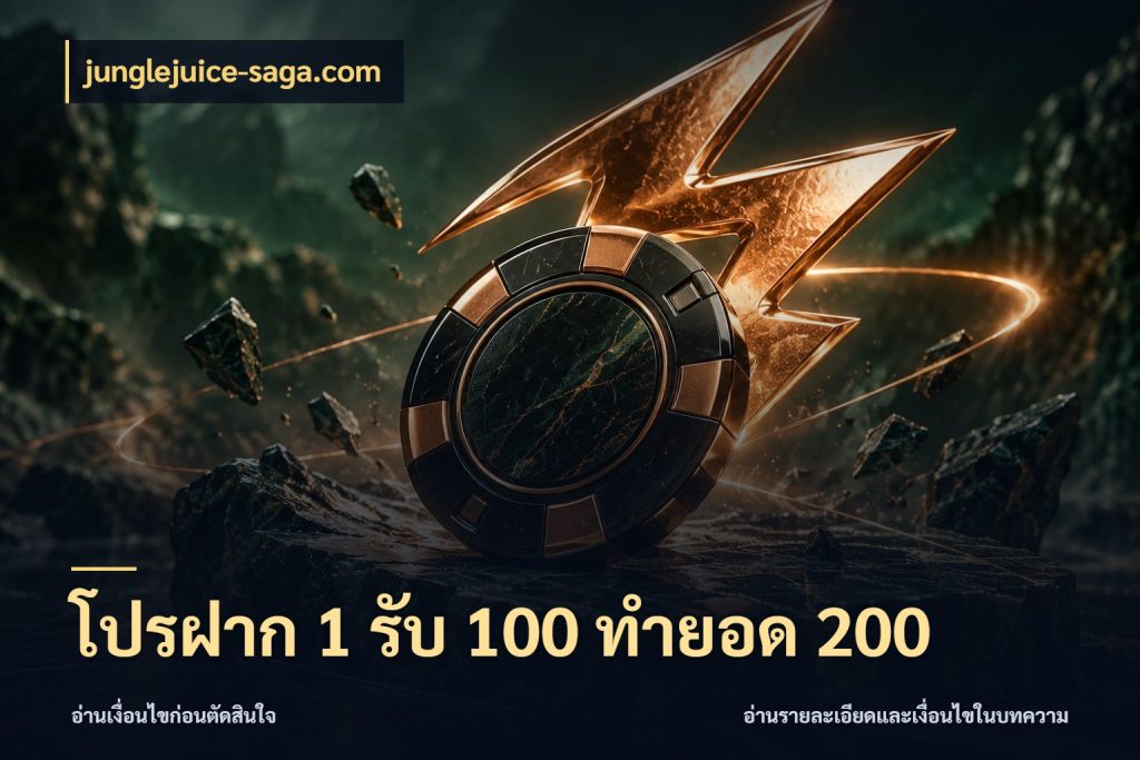 โปรฝาก 1 รับ 100 ทำยอด 200