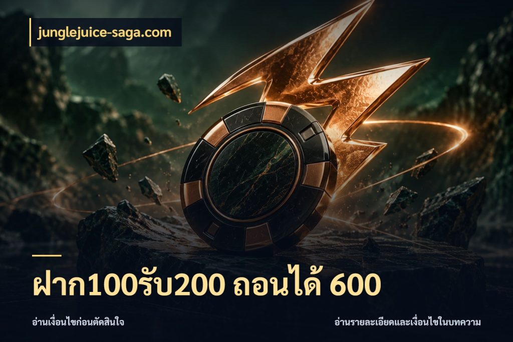 ฝาก100รับ200 ถอนได้ 600