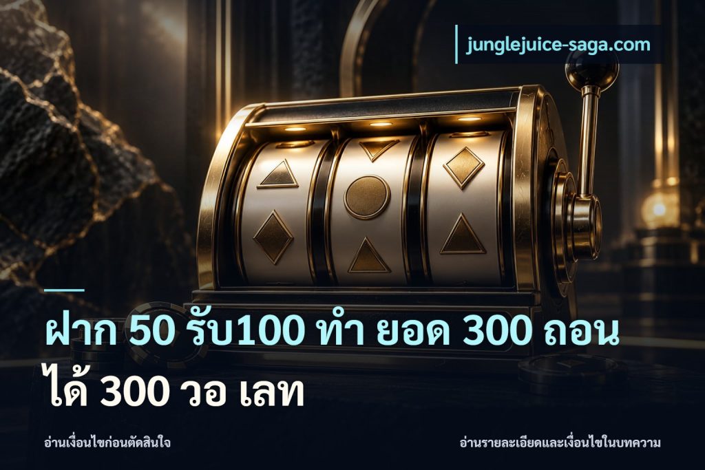 ฝาก 50 รับ100 ทํา ยอด 300 ถอนได้ 300 วอ เลท