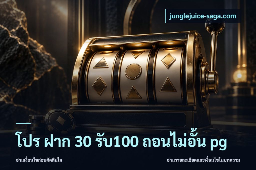 โปร ฝาก 30 รับ100 ถอนไม่อั้น pg