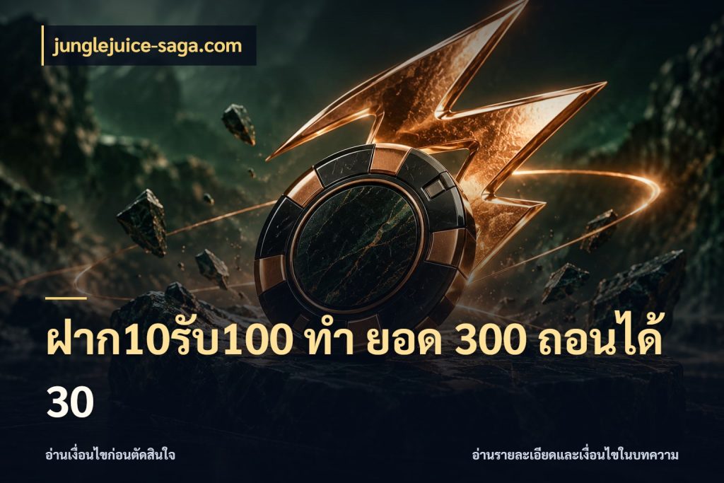 ฝาก10รับ100 ทํา ยอด 300 ถอนได้ 30