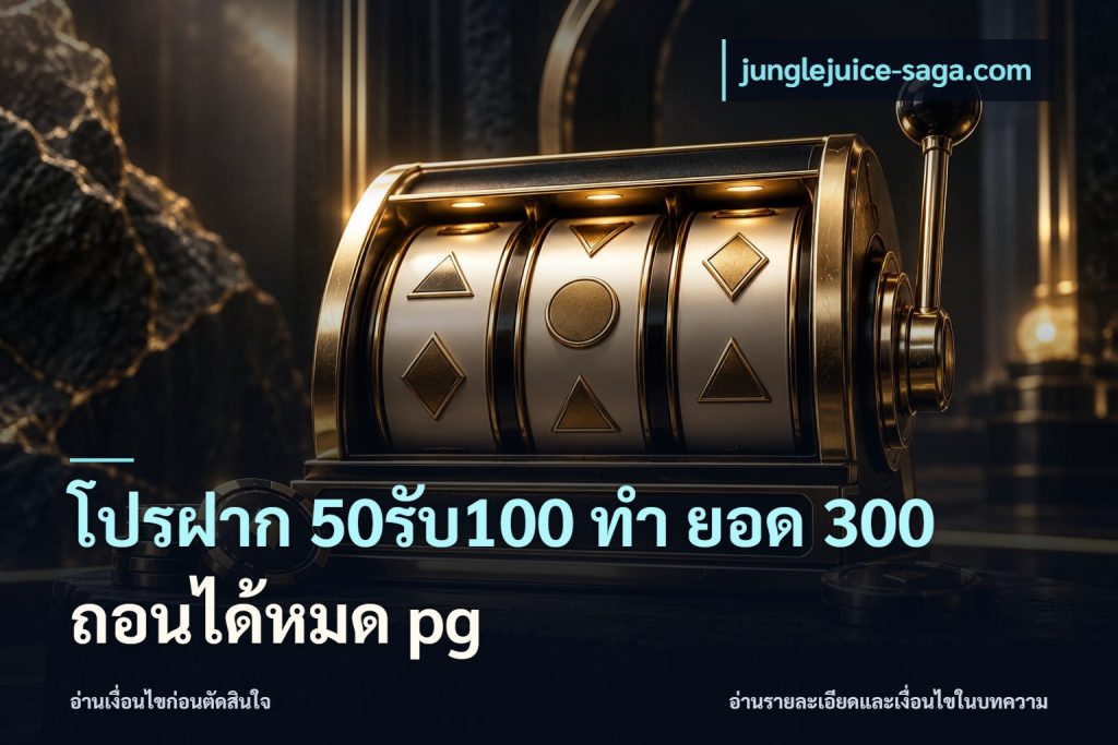โปรฝาก 50รับ100 ทํา ยอด 300 ถอนได้หมด pg