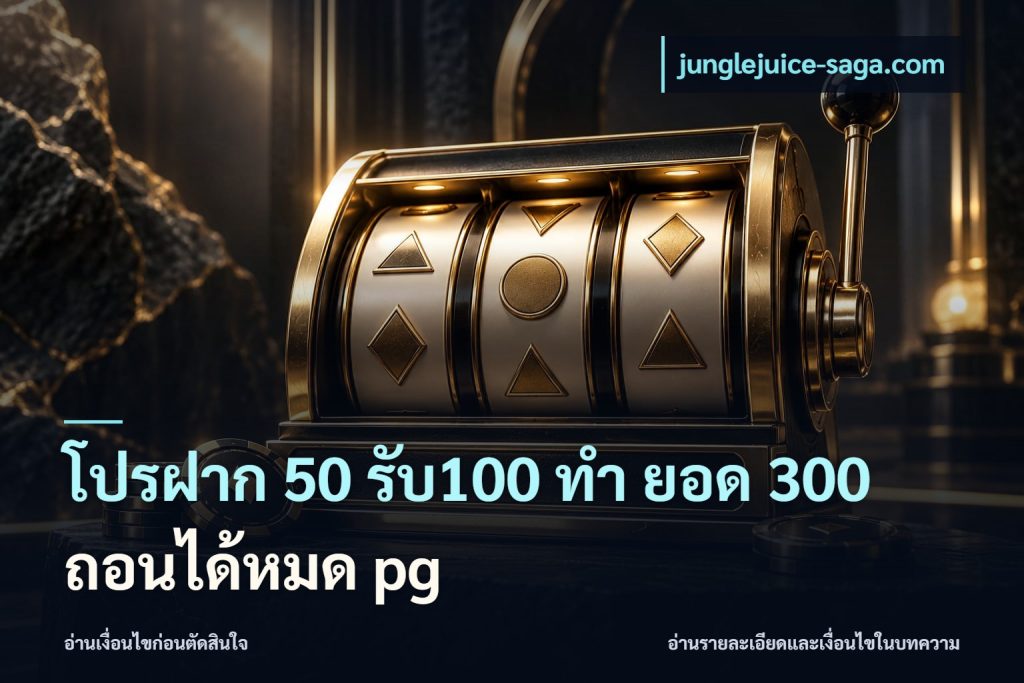 โปรฝาก 50 รับ100 ทํา ยอด 300 ถอนได้หมด pg