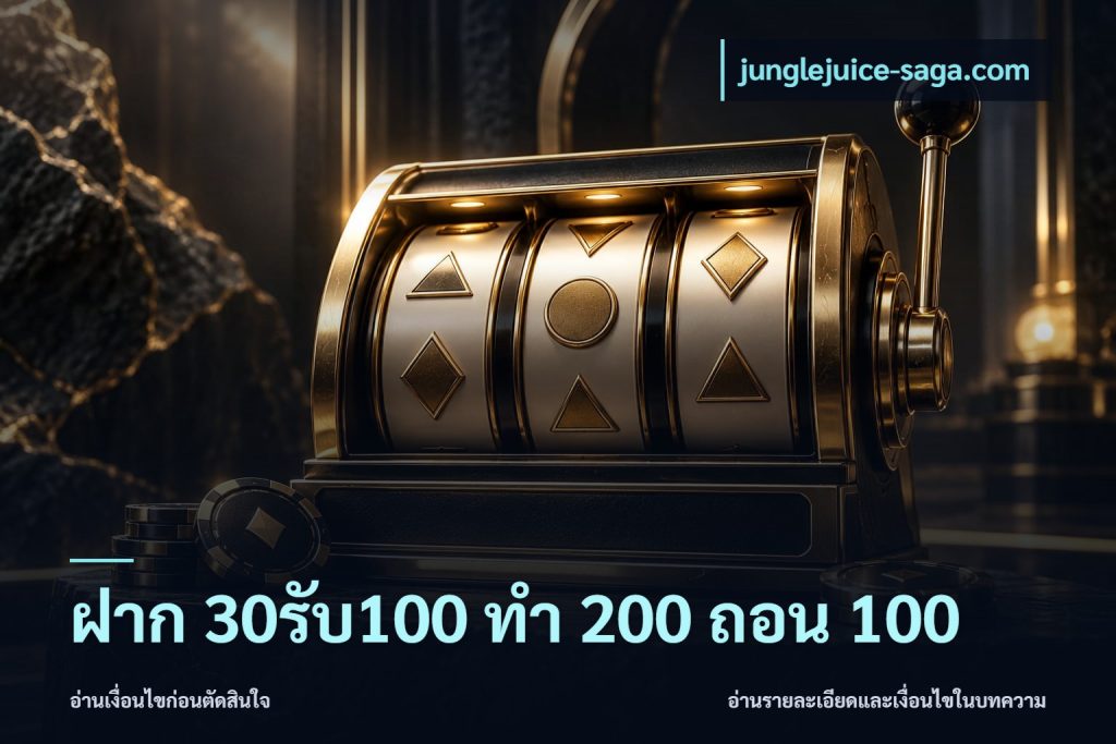 ฝาก 30รับ100 ทํา 200 ถอน 100