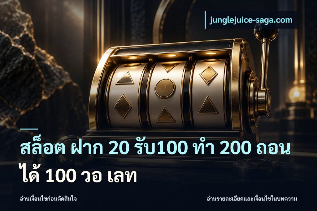 สล็อต ฝาก 20 รับ100 ทํา 200 ถอนได้ 100 วอ เลท