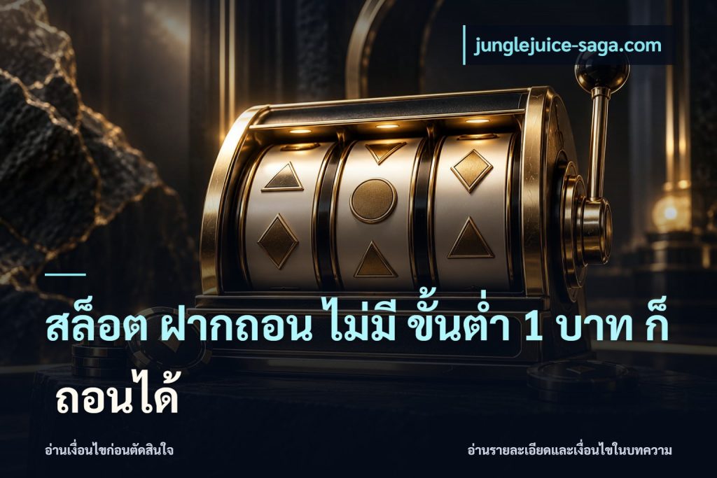 สล็อต ฝากถอน ไม่มี ขั้นต่ำ 1 บาท ก็ ถอนได้