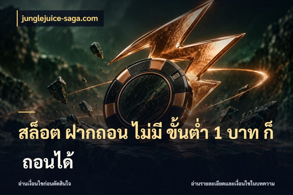 สล็อต ฝากถอน ไม่มี ขั้นต่ำ 1 บาท ก็ ถอนได้