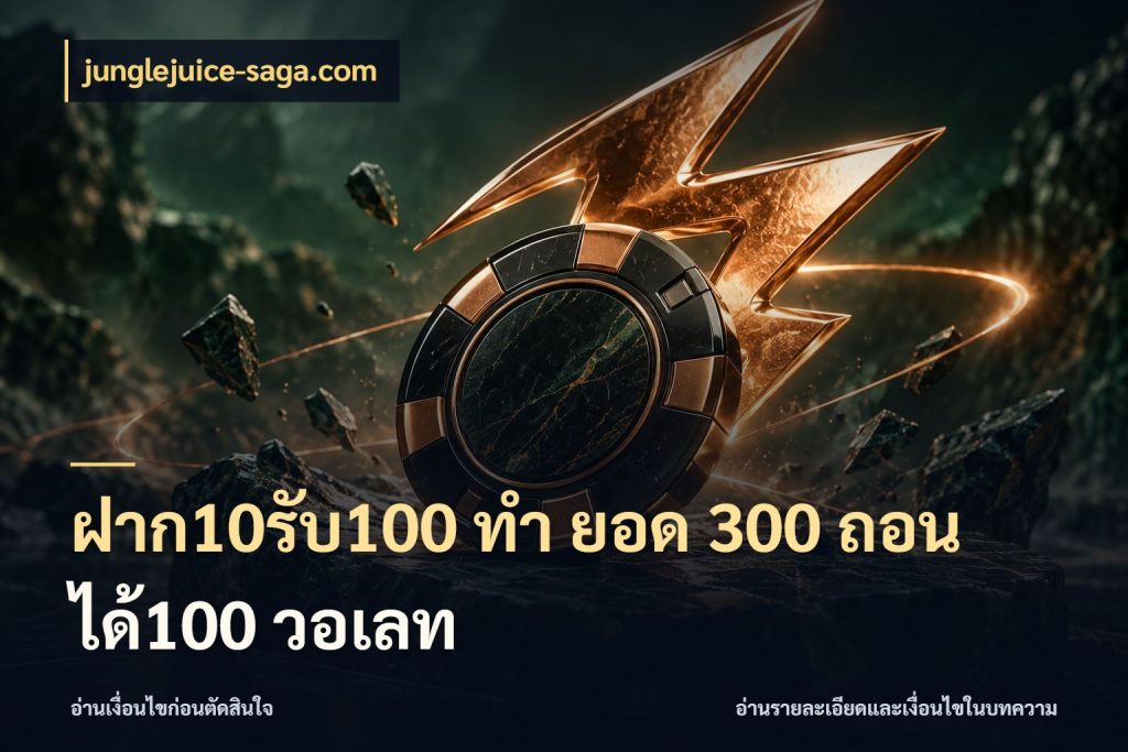 ฝาก10รับ100 ทํา ยอด 300 ถอนได้100 วอเลท