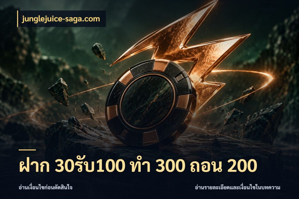 ฝาก 30รับ100 ทํา 300 ถอน 200