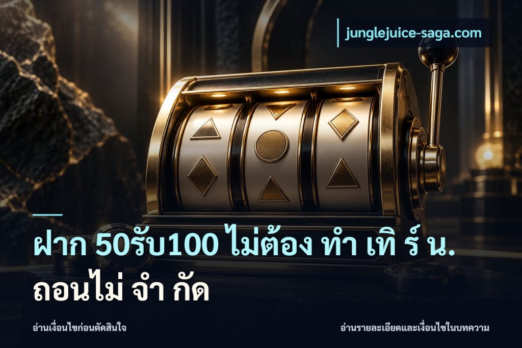 ฝาก 50รับ100 ไม่ต้อง ทํา เทิ ร์ น. ถอนไม่ จํา กัด