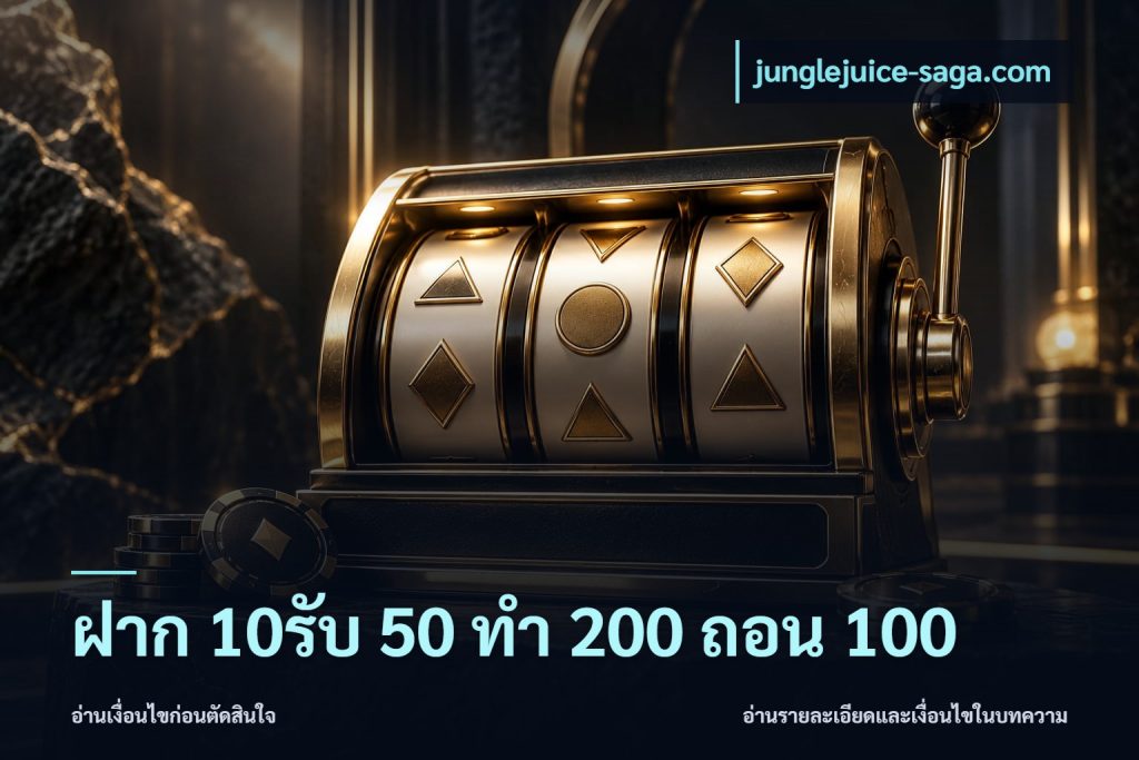 ฝาก 10รับ 50 ทํา 200 ถอน 100