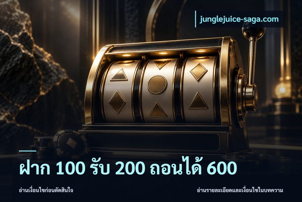 ฝาก 100 รับ 200 ถอนได้ 600