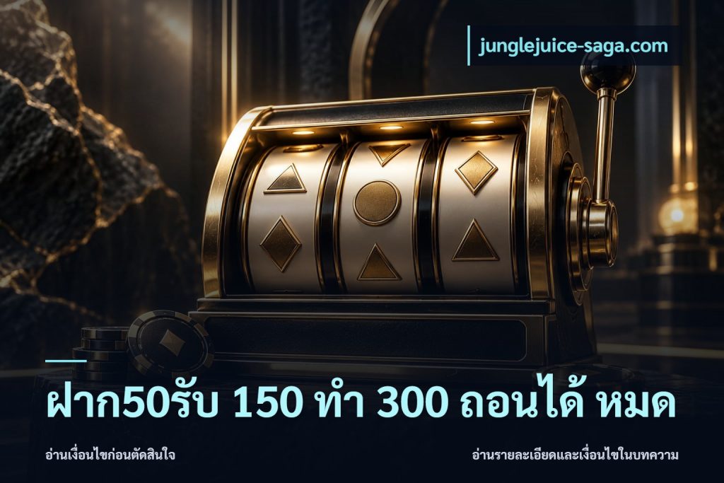ฝาก50รับ 150 ทำ 300 ถอนได้ หมด