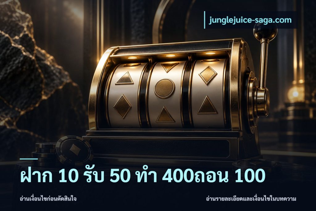 ฝาก 10 รับ 50 ทํา 400ถอน 100