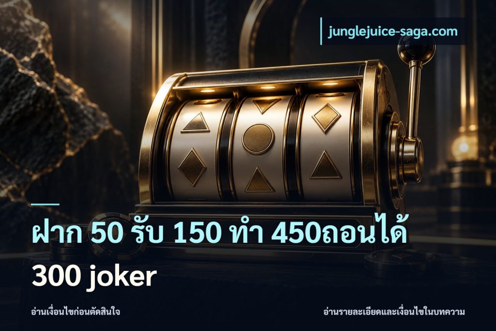 ฝาก 50 รับ 150 ทํา 450ถอนได้ 300 joker