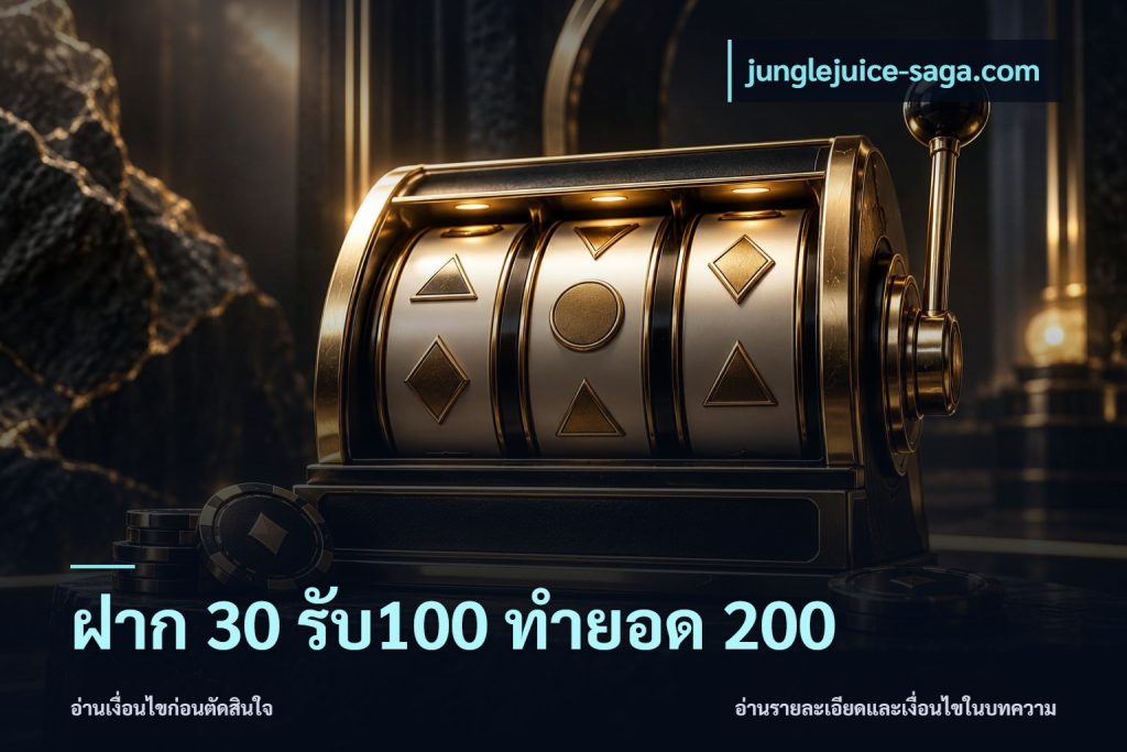 ฝาก 30 รับ100 ทำยอด 200
