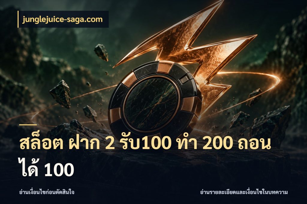 สล็อต ฝาก 2 รับ100 ทํา 200 ถอนได้ 100